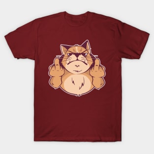 Middle Finger Cat T-Shirt